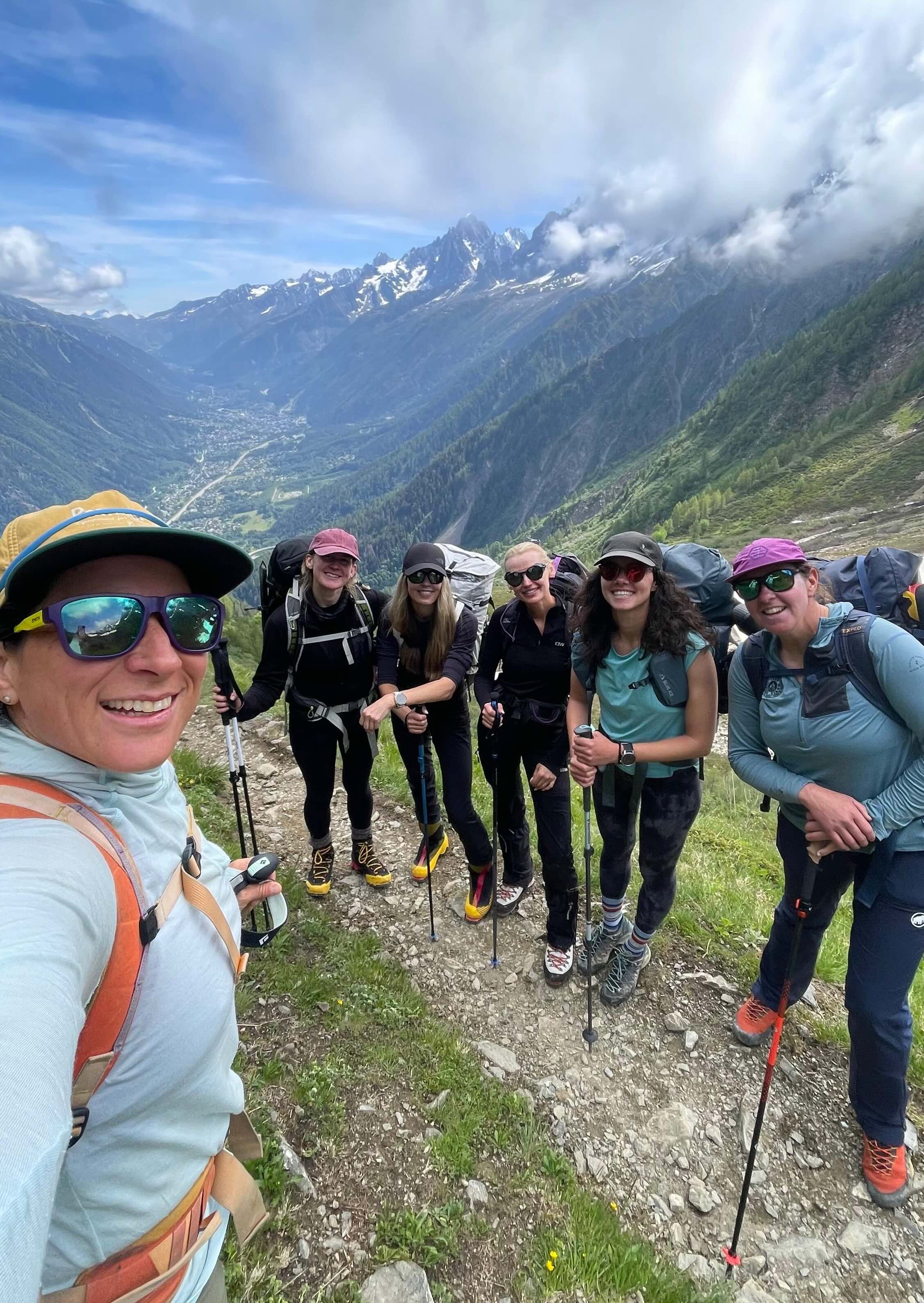 the whole group back in the valley