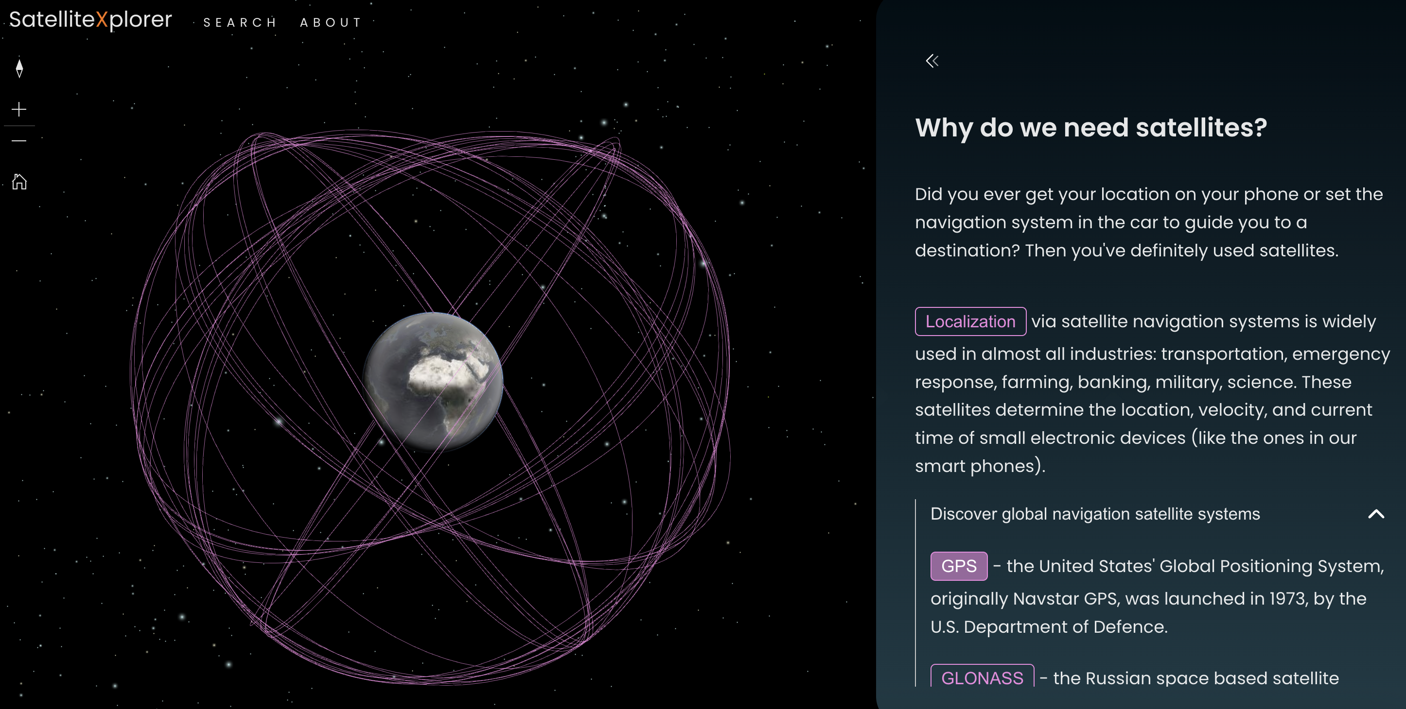 image of GPS satellite constellation