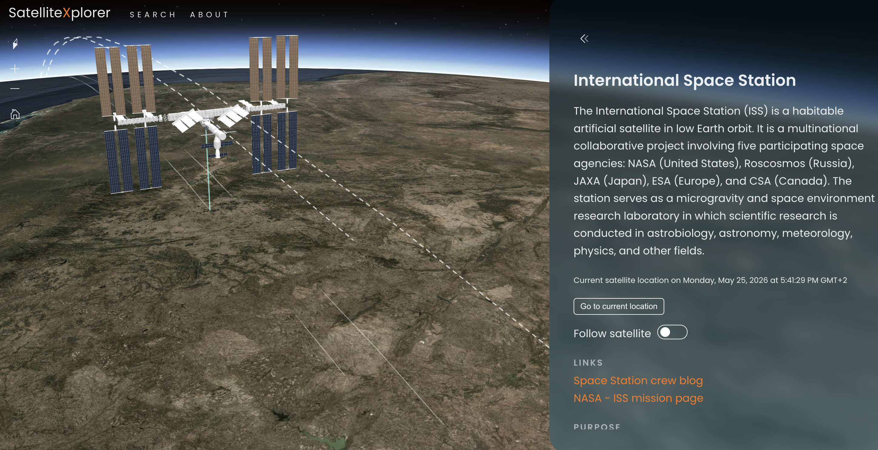 image of the International Space Station orbit
