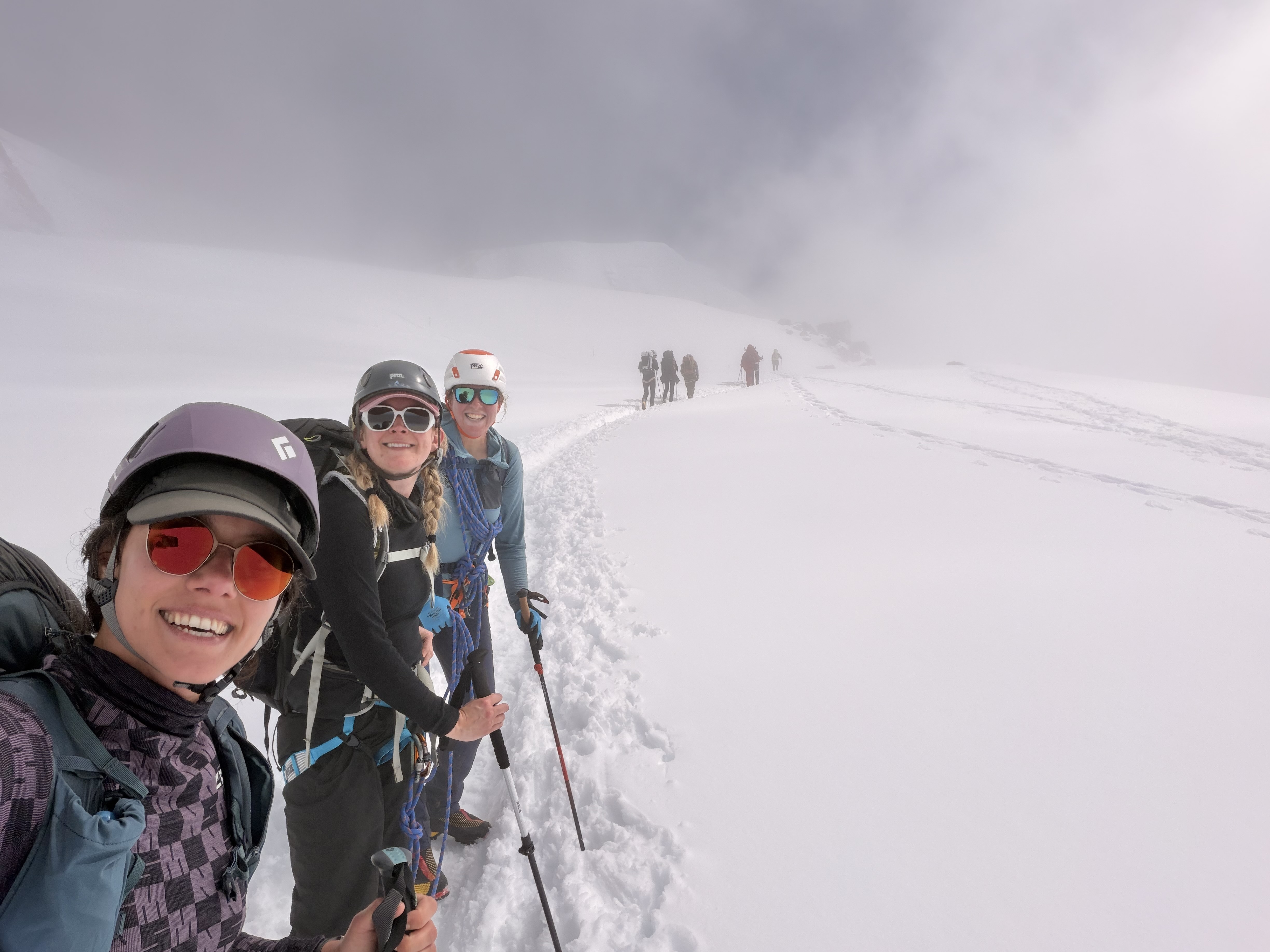 on our way to tete rousse in the clouds