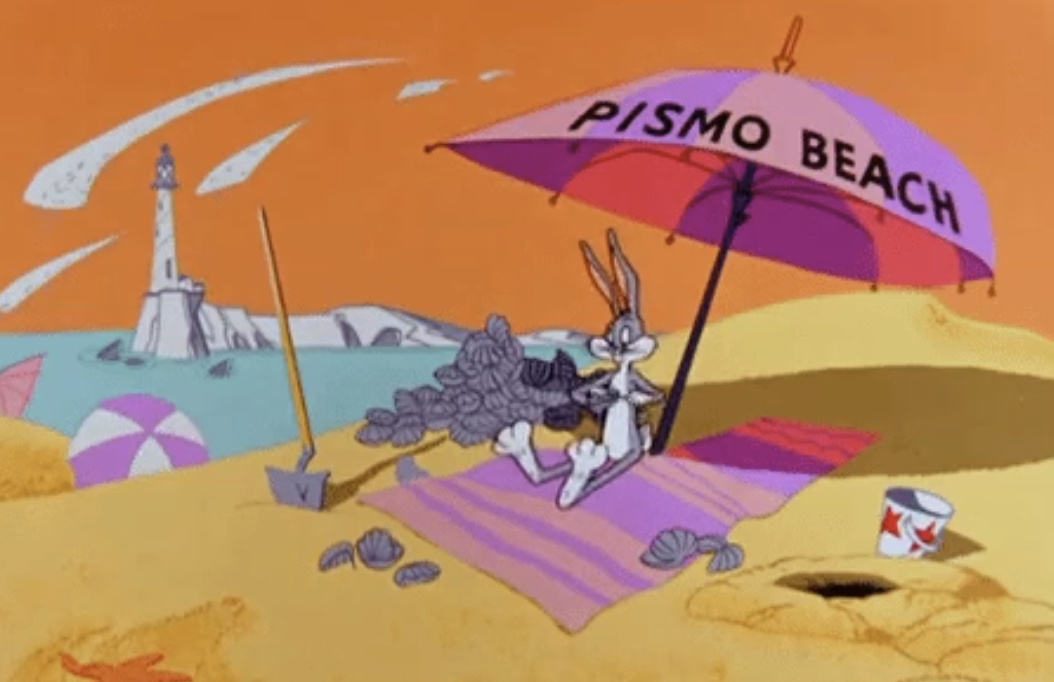 Bugs Bunny at Pismo Beach.