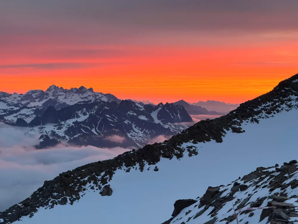 Sunrise from the Tête Rousse refuge